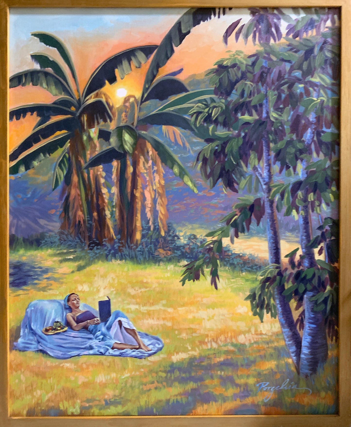 Reading Island Girl Oil on Canvas 24"x 36"