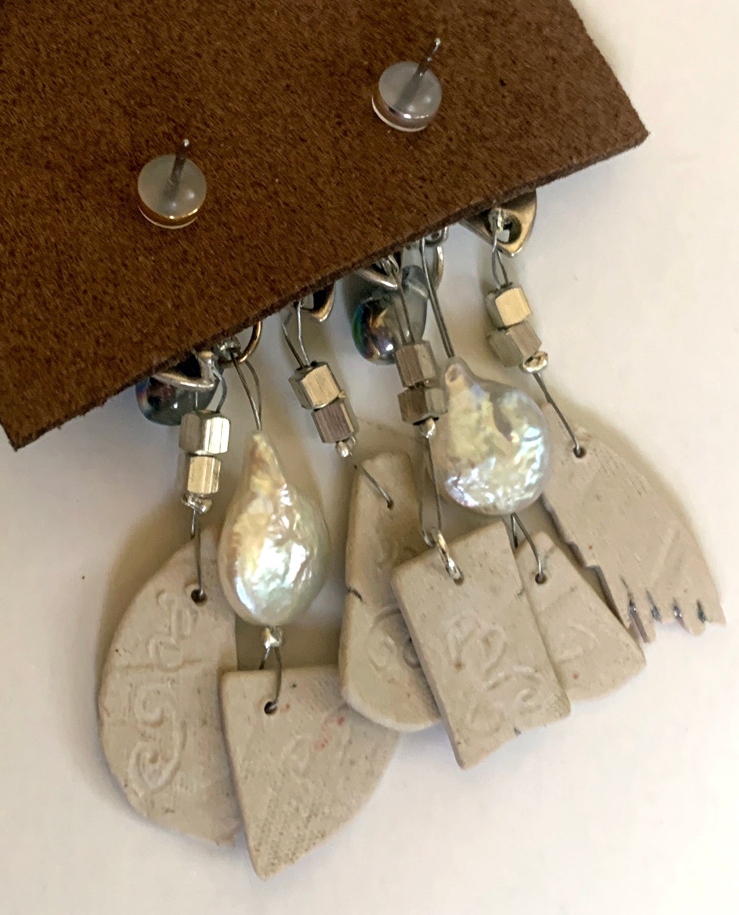 Ceramic Sterling Silver Earrings