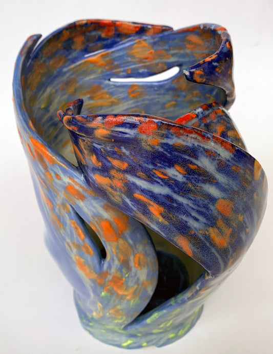 "Diving Deep" Ceramic Sculpture by Porschia Denning 6" (w) x 8" (h)