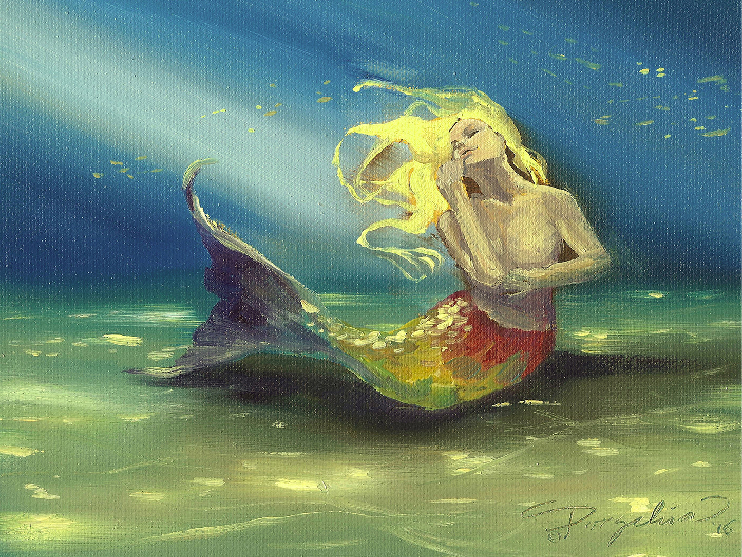 Rainbow Mermaid Poster Print 22" x 28"