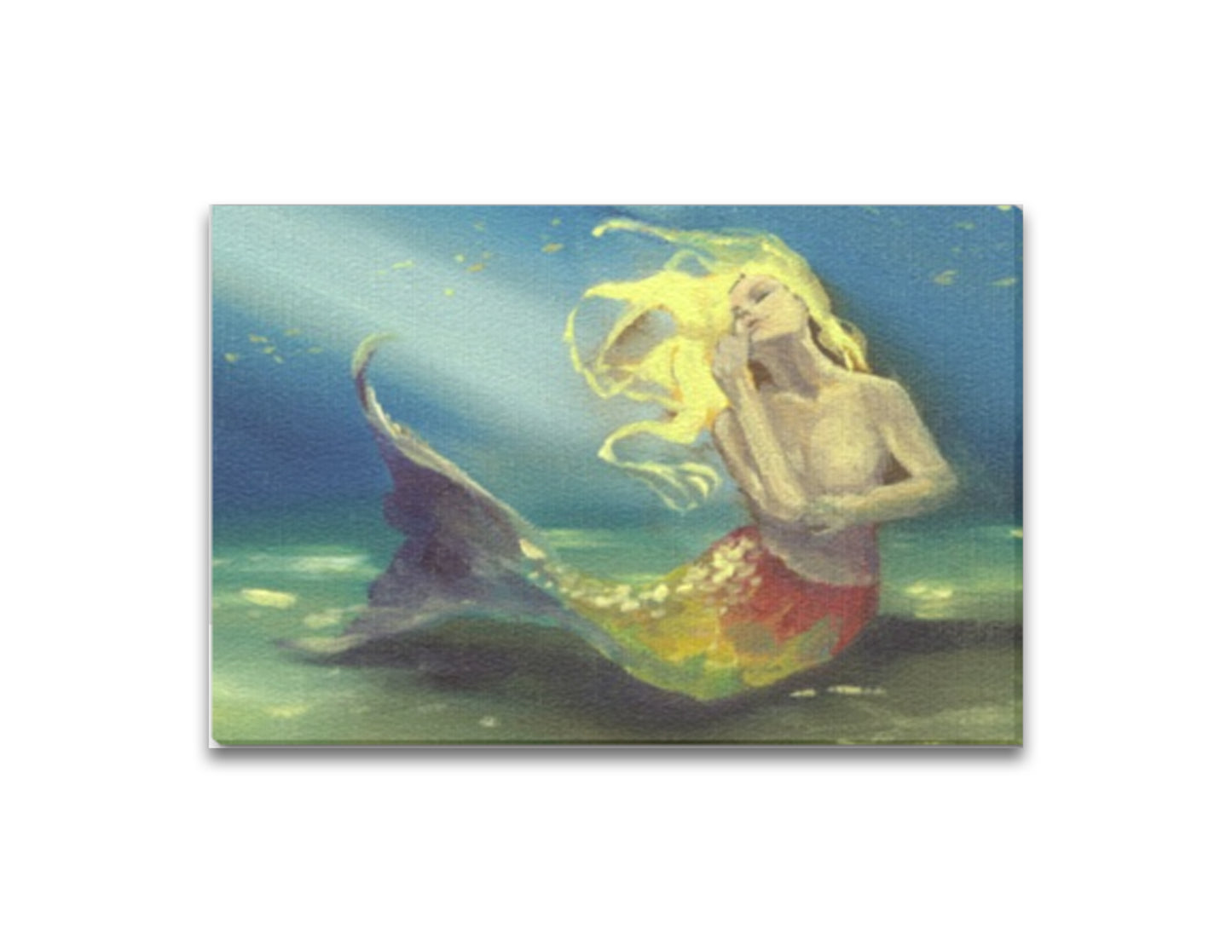 Rainbow Mermaid Canvas Print 4"x6"