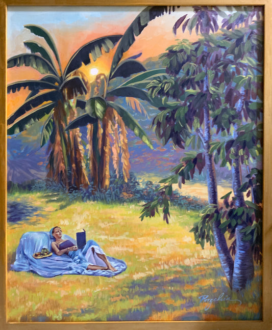 Reading Island Girl Oil on Canvas 24"x 36"