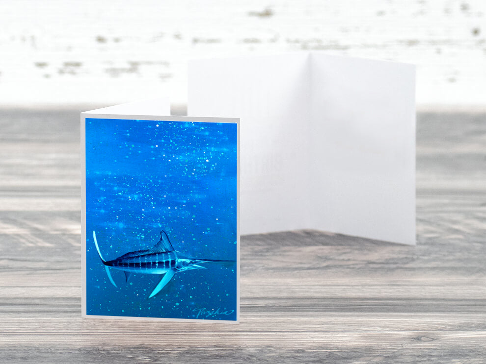 Sea Turtles & Marlin Fish Greeting Card