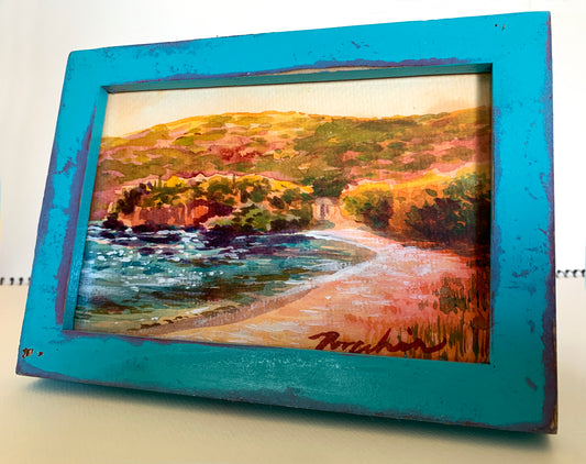 Salt Pond Bay Trail  4"x6" Framed Watercolor