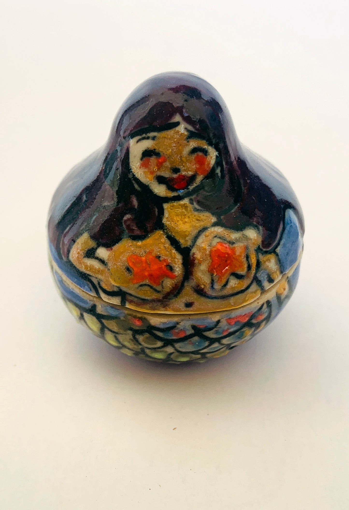 Ceramic Mermaid Nesting Dolls Sculptures