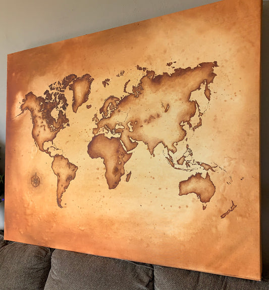 WORLD MAP 4' x 6'